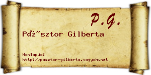 Pásztor Gilberta névjegykártya